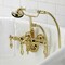 Kingston Brass CA19T2 3-3/8" Tub Wall Mount Clawfoot Tub Faucet with Hand Shower, Polished Brass CA19T2 - alternate 4